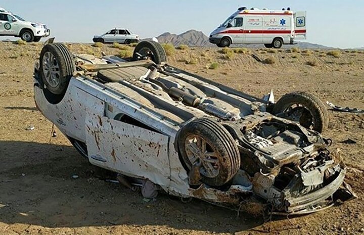 ۱۱ مصدوم و فوتی در تصادف زنجیرهای محور آبادان به اهواز
