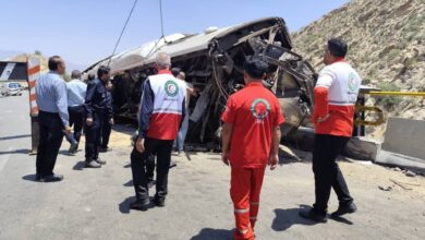 برخورد پراید با کارگران در اتوبان زین الدین/ ۲ کشته و ۶ مصدوم