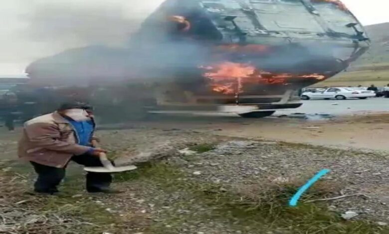 حادثه مرگبار در گردنه زاغه؛ سوختن راننده و دو شاگرد کامیون