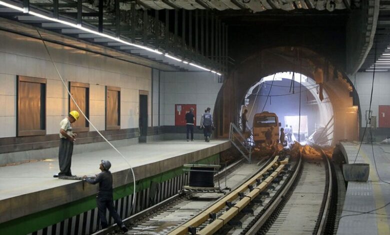 پیشرفت ۹۰ درصدی ایستگاه میانجاده در خط ۲ مترو کرج