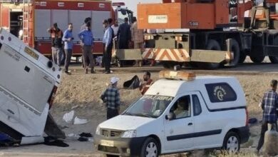 تصادف اتوبوس و تریلی در محور سلفچگان – اراک ۱۵ مصدوم برجای گذاشت