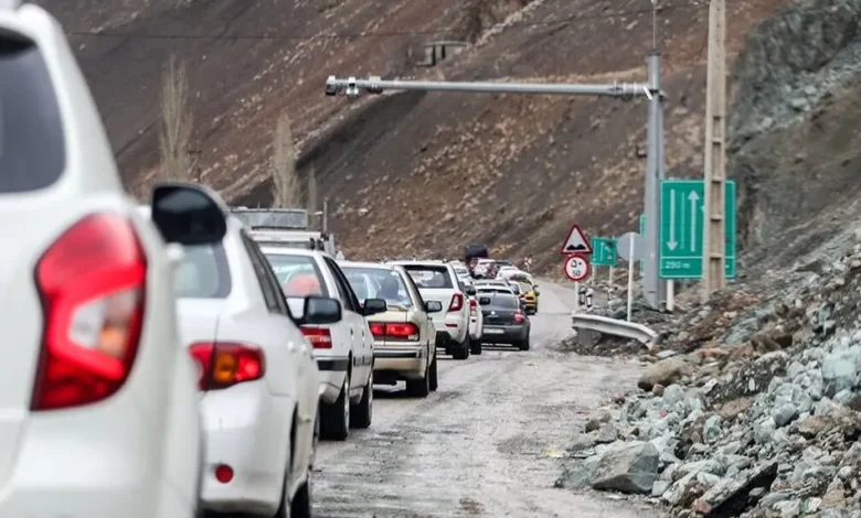 ترافیک سنگین در برخی مقاطع آزادراه تهران- شمال و چالوس