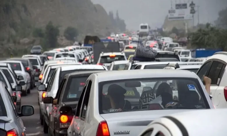 ترافیک سنگین در آزادراه تهران- کرج- قزوین