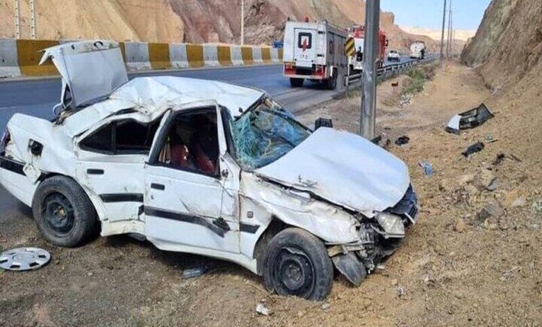 ۳ کشته در تصادف و آتشسوزی ۲ پژو در محور یزد – مشهد