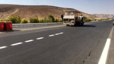ایمن‌سازی محورهای منتهی به مرز مهران با خط‌کشی جاده‌ها