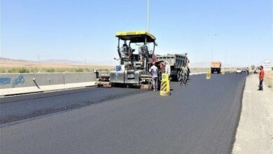 پیشرفت عملیات بهسازی و روکش آسفالت آزادراه قزوین–رشت