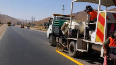 اجرای عملیات خط‌کشی ۱۰۰ کیلومتر از محور قزوین–همدان در آستانه اربعین