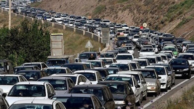 گزارش وضعیت ترافیک سنگین در محورهای چالوس و آزادراه تهران–پردیس