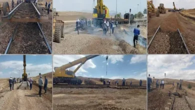 بهسازی و اصلاح هندسی قوس و سوزن در ایستگاه سمیه راهآهن اراک