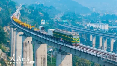 پیشرفت چشمگیر در احداث نخستین خط آهن باری سد سه دره چین